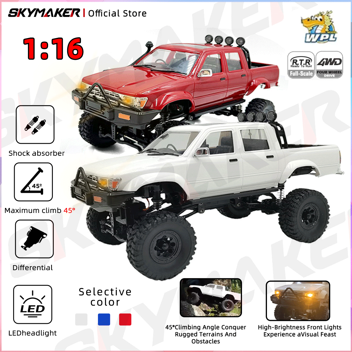 Rc Hobby Toucan - WPL C64-1 RC voiture 1:16 Hailax